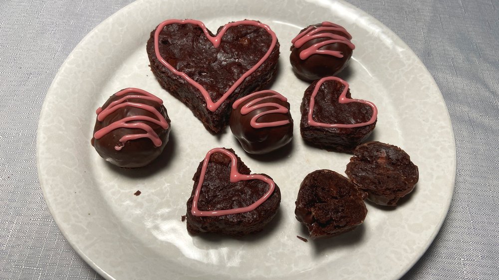 Vegan and Gluten-Free Brownie Hearts and Brownie Truffles